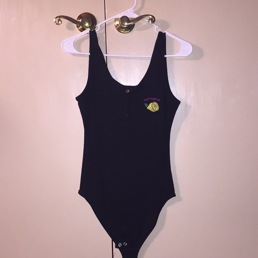 Black “Not Bitter” Bodysuit